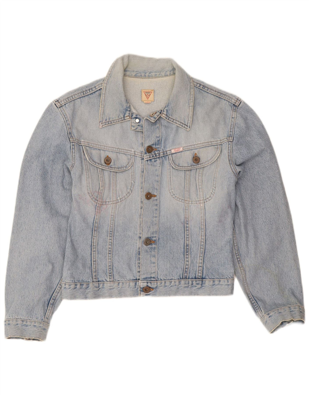 Guess ženska traper jakna UK 14 Large Blue Cotton