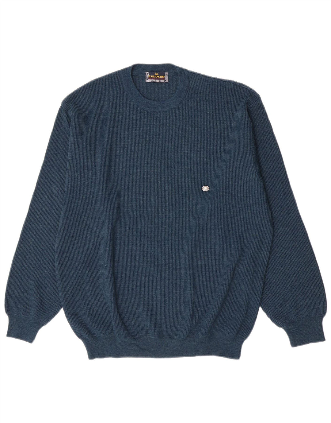 Il Granchio Mens Crew Neck Jumper Sweater Large Navy Blue
