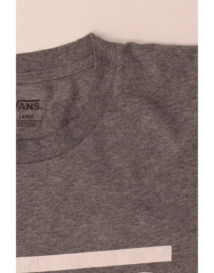 Vans T-shirt graphique pour hommes, grand, gris, coton