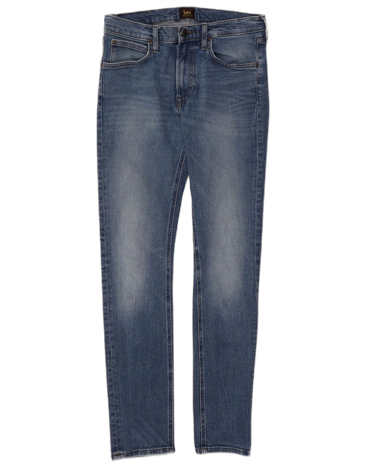 Lee Womens Luke Slim Jeans W31 L32 Blue Cotton