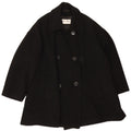 Pierre Cardin Manteau double boutonnage pour femme UK 20 2XL Laine noire