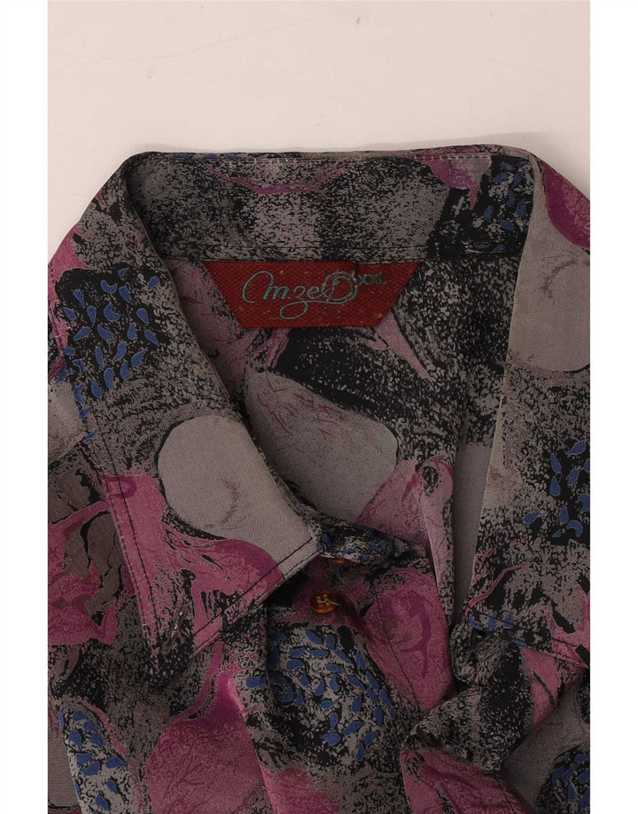 Camicia a maniche corte da uomo con motivo astratto M.Zeki 2XL multicolore