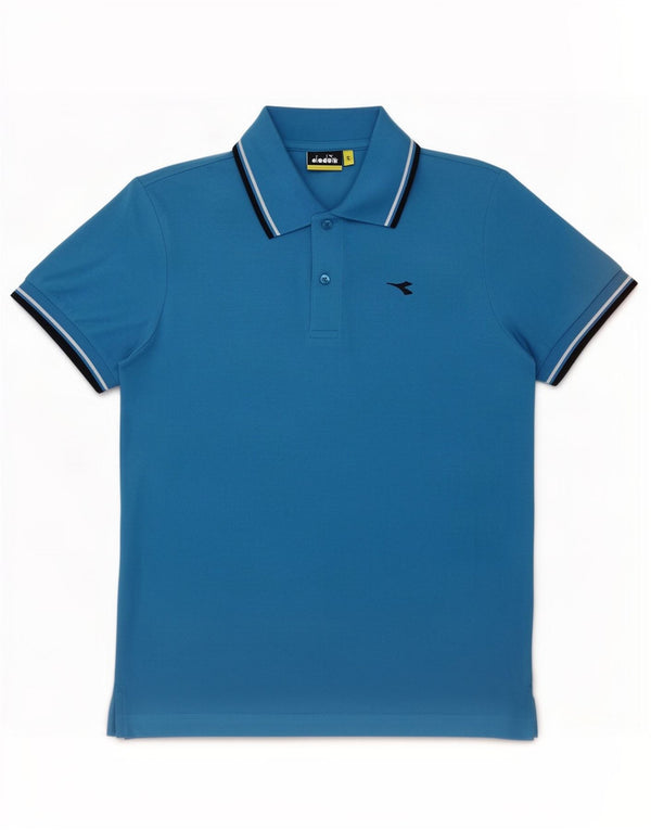 Diadora Mens Polo Shirt Small Blue Cotton