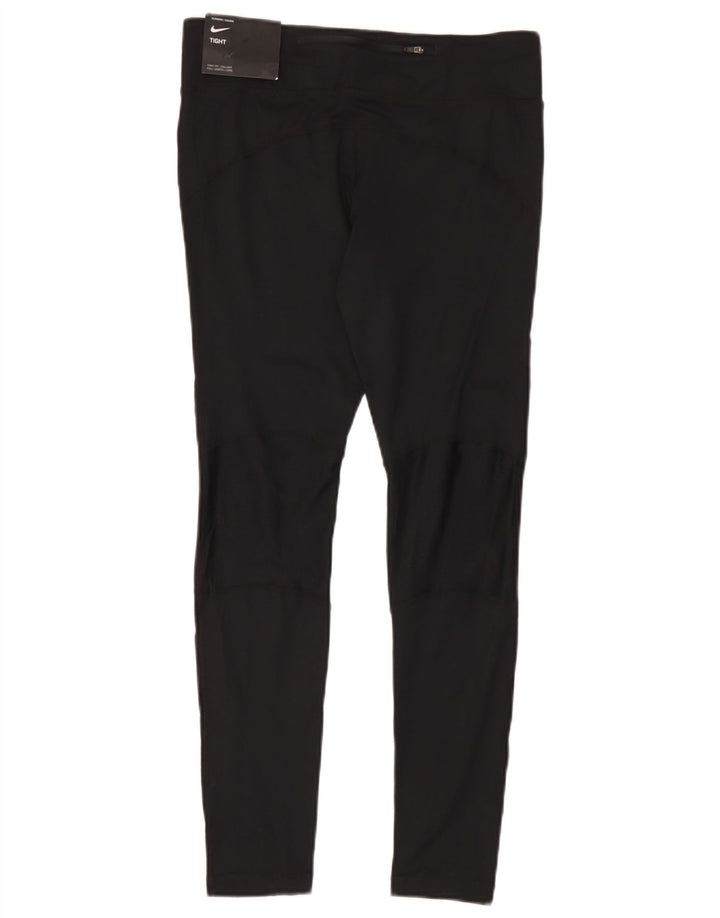 Nike Womens Dri Fit Leggings UK 14 Large  Black Polyester
