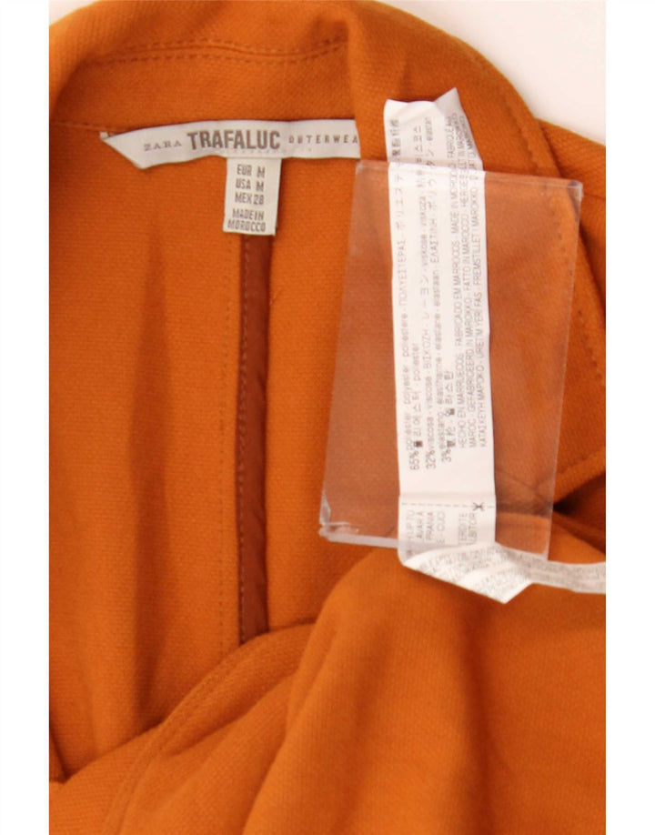 Zara Damen Trafaluc Longline Gilet UK 12 Mittelorange Polyester