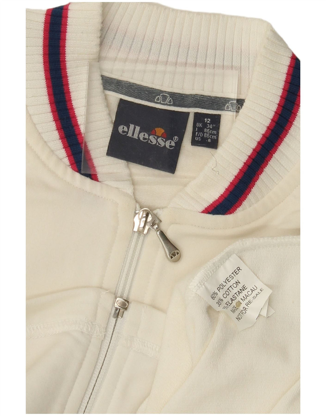 Damska bluza dresowa ELLESSE, UK 12, średni, złamany biały poliester