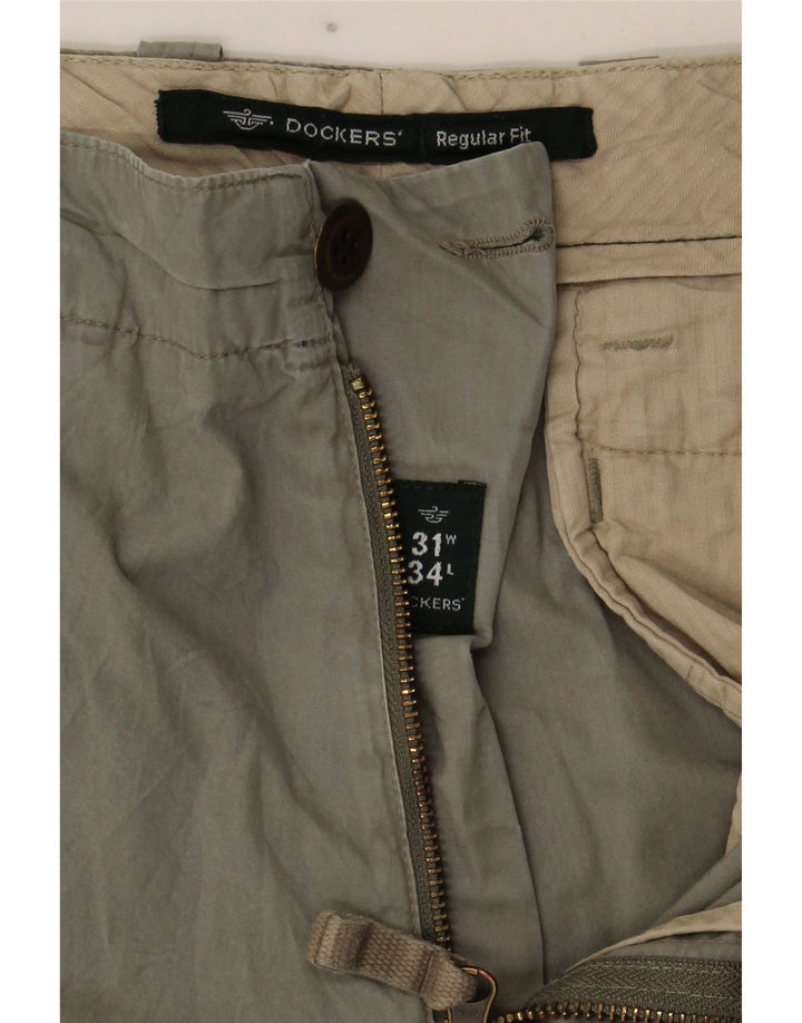 Dockers Mens Regular Fit Cargo Trousers  W31 L34 Khaki
