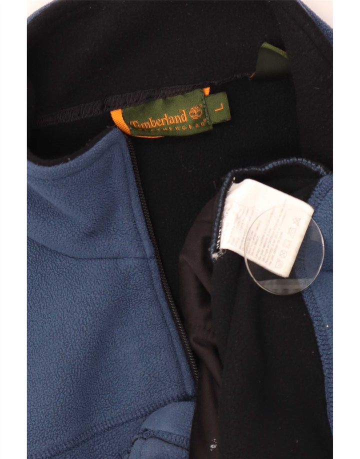 Timberland Mens Fleece Jacket UK 40 Large Blue Polyester