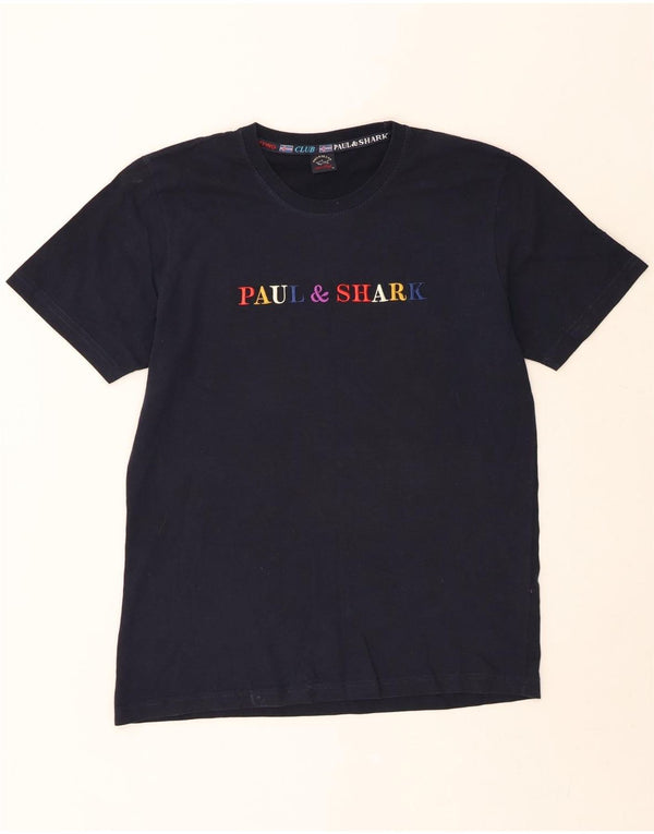 PAUL & SHARK T-Shirt Graphique Homme Top XL Bleu Marine Coton