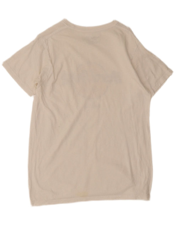 Hard Rock Cafe Mens Praha Graphic T-Shirt Top Small White Cotton
