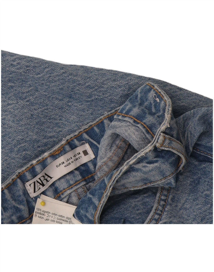 Zara Womens Straight Jeans EU 38 Small W30 L32 Blue Cotton