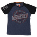 Superdry Grafisk T-shirt til mænd, mellemblå farveblok bomuld