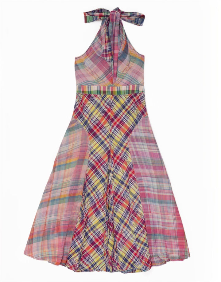 Polo Ralph Lauren Womens Halter Dress US 10 Large Multicoloured Patchwork