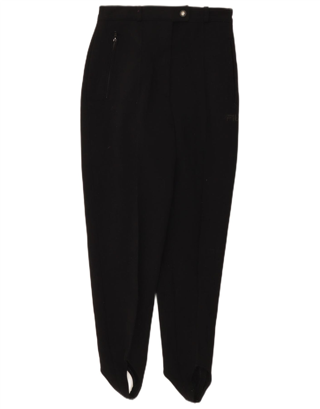 Fila Womens Stirrup Trousers IT 42 Medium W26 L28 Black Polyamide
