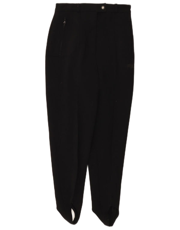 Fila Womens Stirrup Trousers IT 42 Medium W26 L28 Black Polyamide