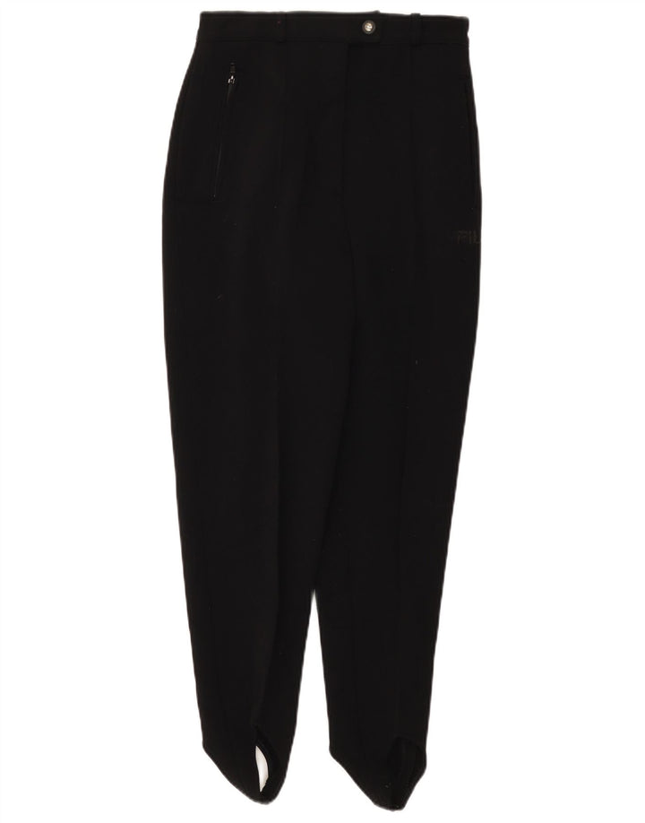 Fila Womens Stirrup Trousers IT 42 Medium W26 L28 Black Polyamide