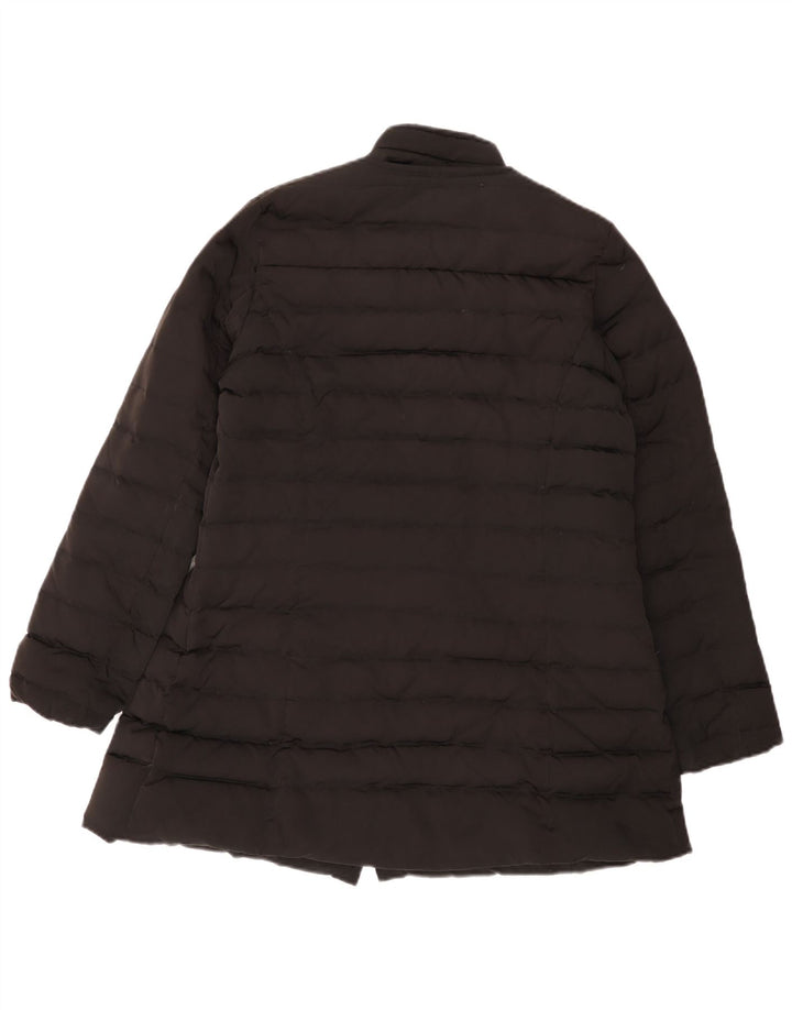 Massimo Dutti Damen Wattierter Mantel UK 16 Large Schwarz Polyester