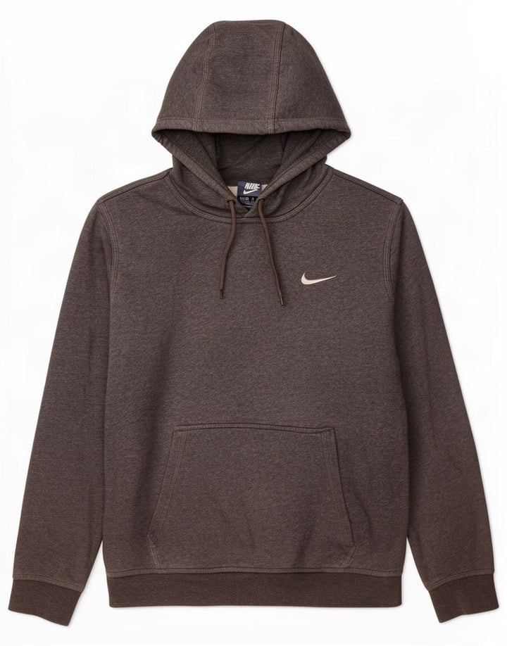 Nike Mens Hoodie Jumper Medium Grey Cotton