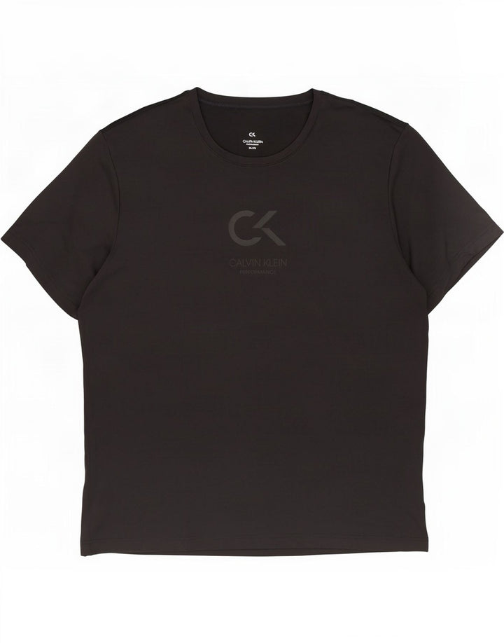 T-shirt grafica da uomo Calvin Klein Top XL poliestere nero