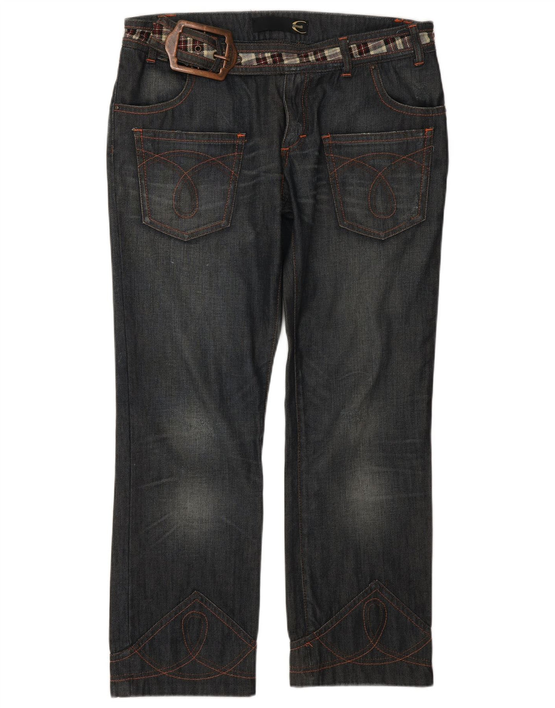 Just Cavalli Womens Straight Jeans IT 44 Medium W32 L27 Navy Blue Designer