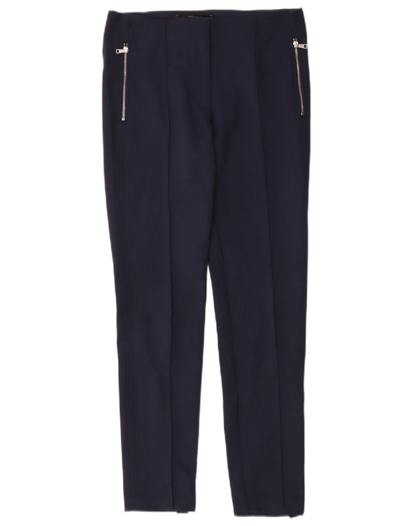 Pantaloni casual slim da donna Zara XS W24 L27 Blu navy