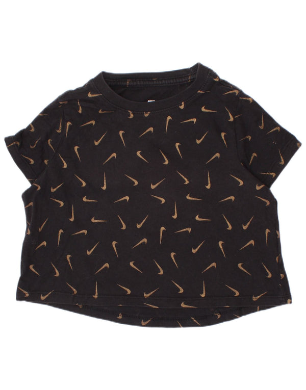 Nike piger grafisk t-shirt top 8-9 år Lille sort plettet
