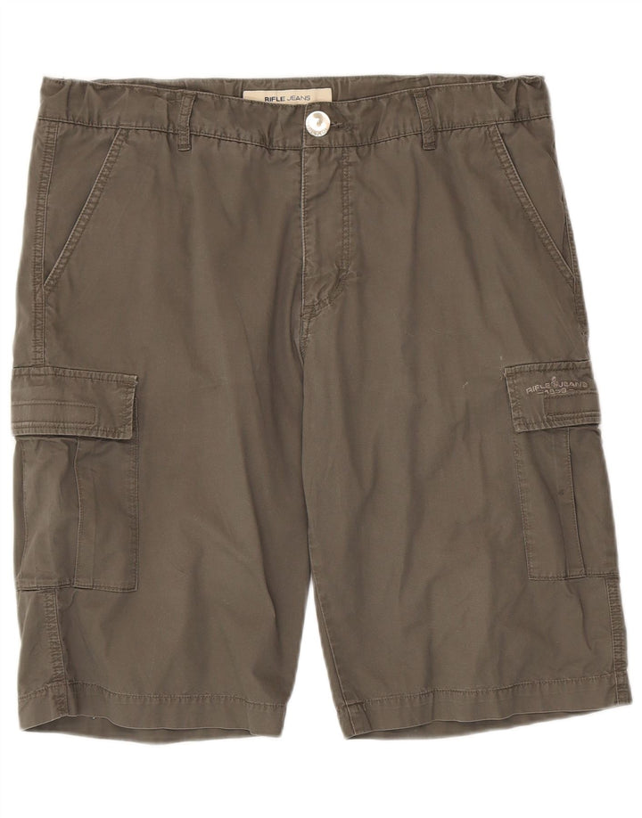 Rifle Mens Cargo Shorts W38 XL Grey Cotton