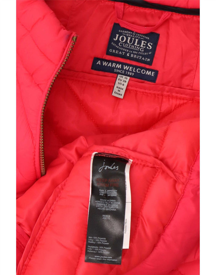 Joules Womens Polstret Gilet UK 10 Small Pink Polyamide