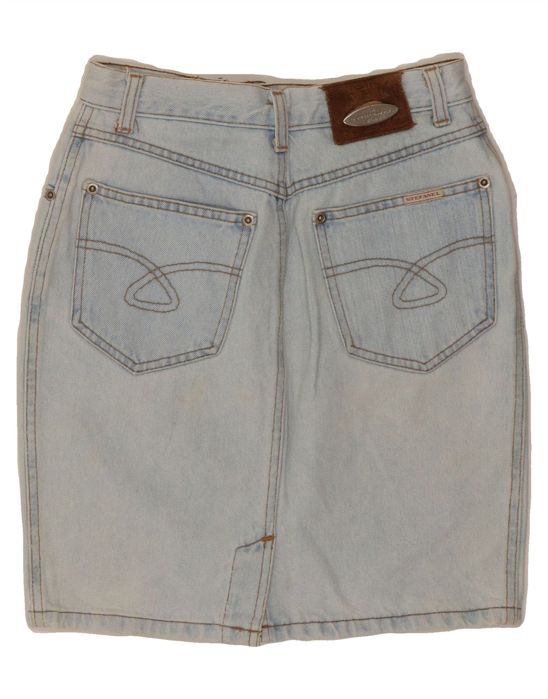 STEFANEL Womens Denim Skirt IT 40 Small W26 Blue Cotton Vintage Stefanel and Second-Hand Stefanel from Messina Hembry 