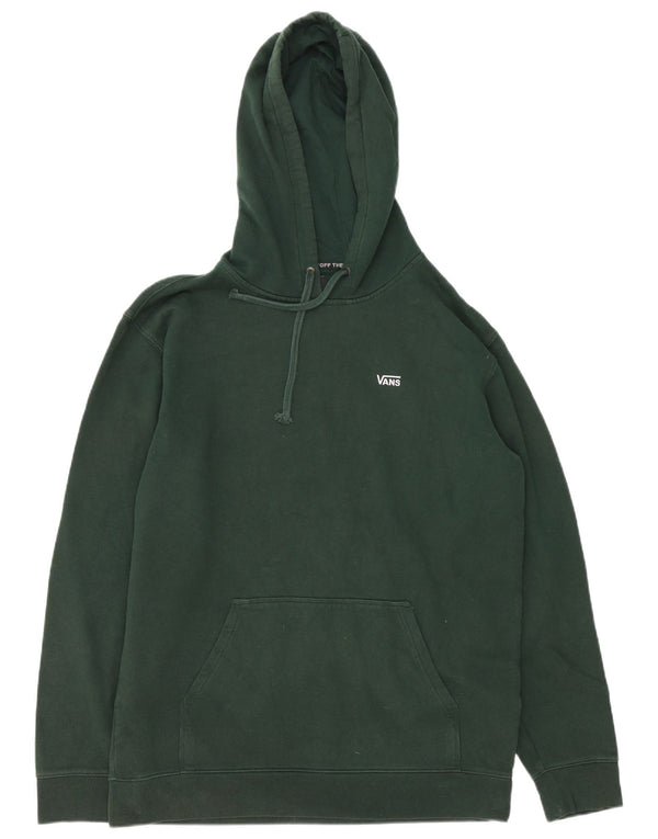 Felpa con cappuccio da uomo Vans grande in cotone verde