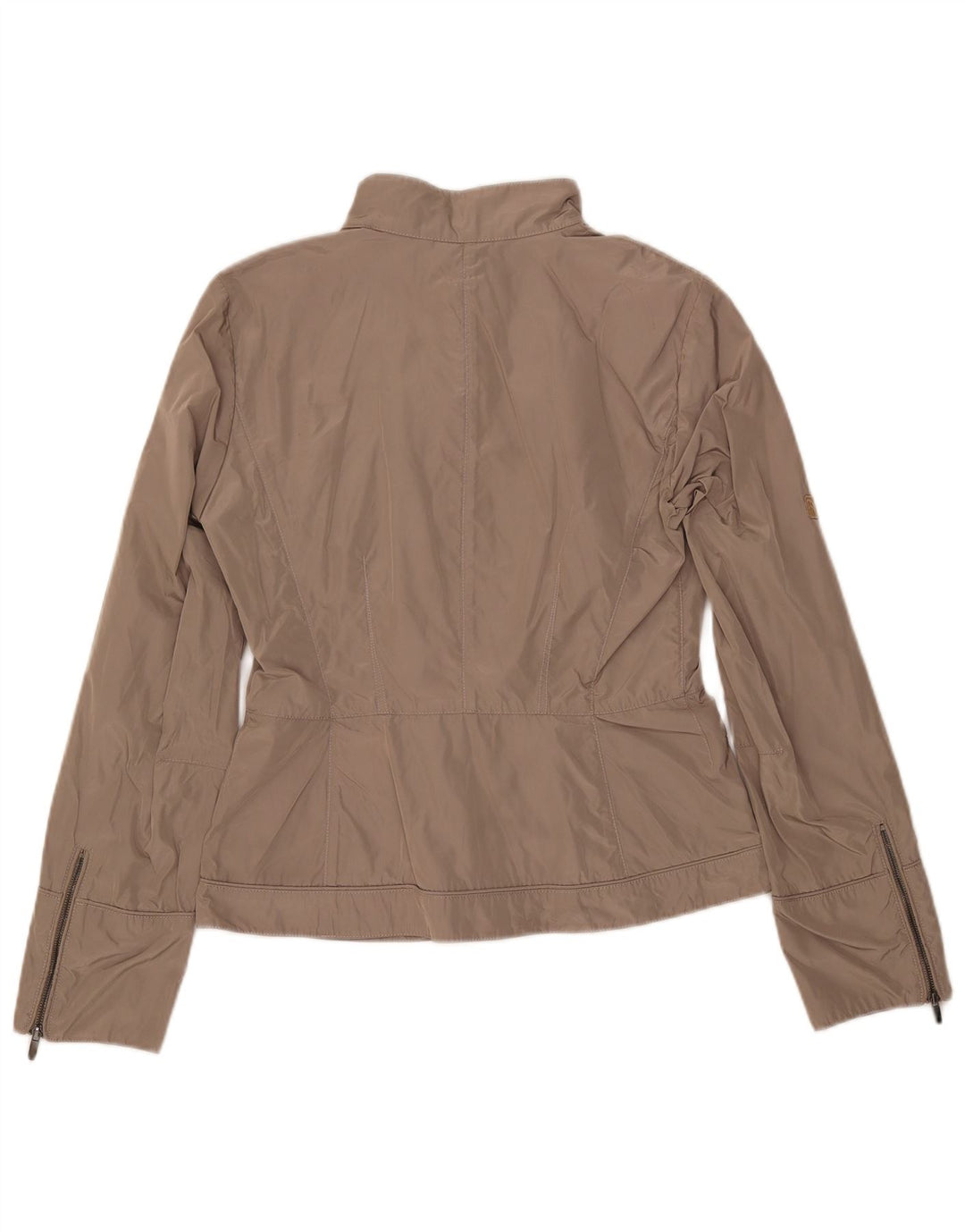 Cerruti 1881 Womens Bomber Jacket IT 44 Medium Beige Polyester