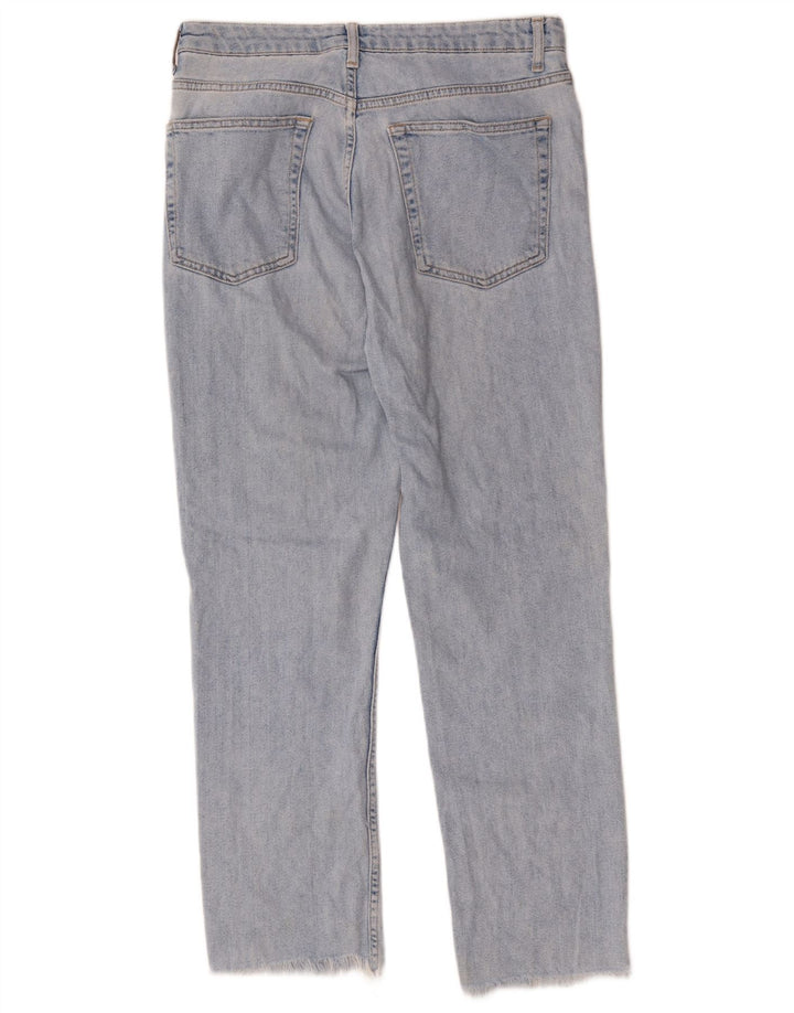 Topshop Womens Straight Jeans W32 L27 Blue Cotton