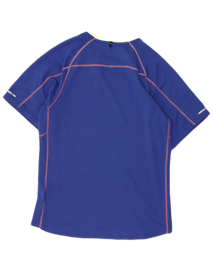 NIKE Herren Dri Fit T-Shirt Top Small Blau Polyester