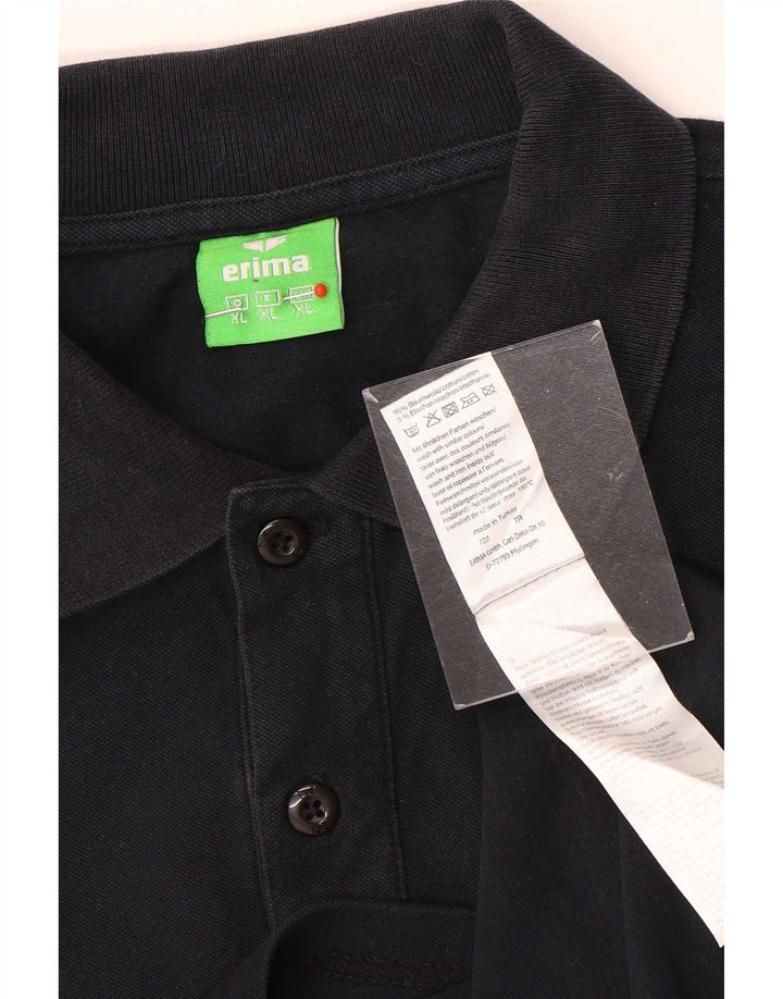 Erima Mens Graphic Polo Shirt XL Black Cotton
