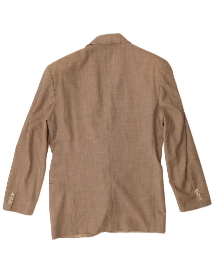 Ravazzolo Mens 2 Button Blazer Jacket IT 46 Small Beige Virgin Wool