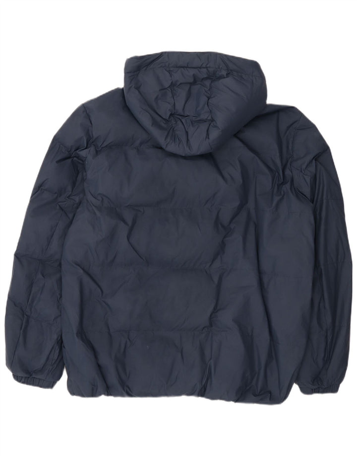 Tommy Hilfiger Mens Hooded Padded Jacket UK 46 2XL Navy Blue Polyester