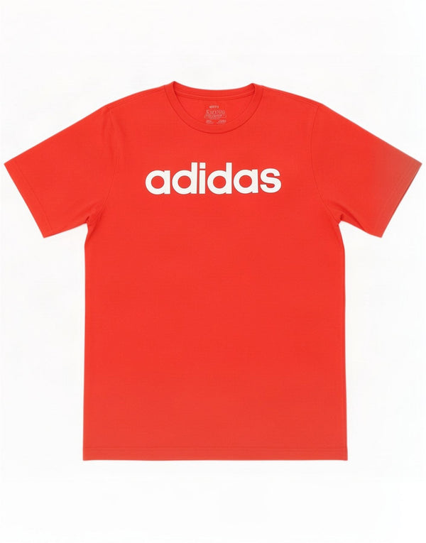 Adidas Boys Graphic T-Shirt Top 15-16 Years Red Cotton
