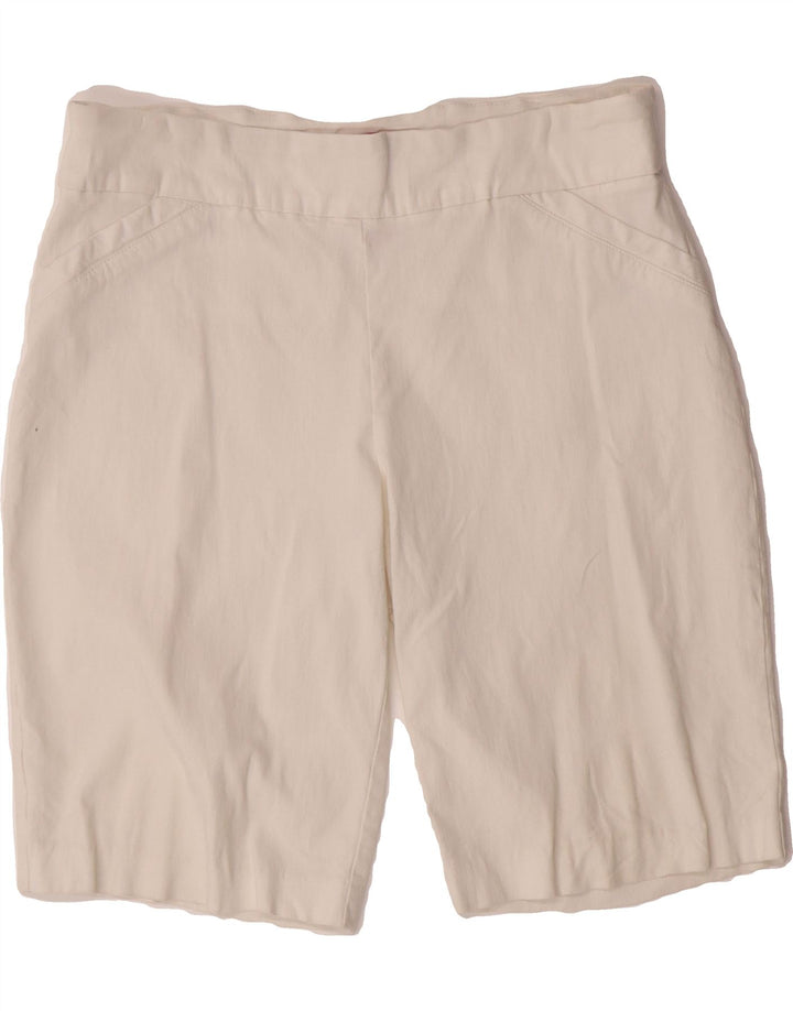 IZOD Womens Chino Shorts US 12 Large W32 White Rayon Vintage Izod and Second-Hand Izod from Messina Hembry 