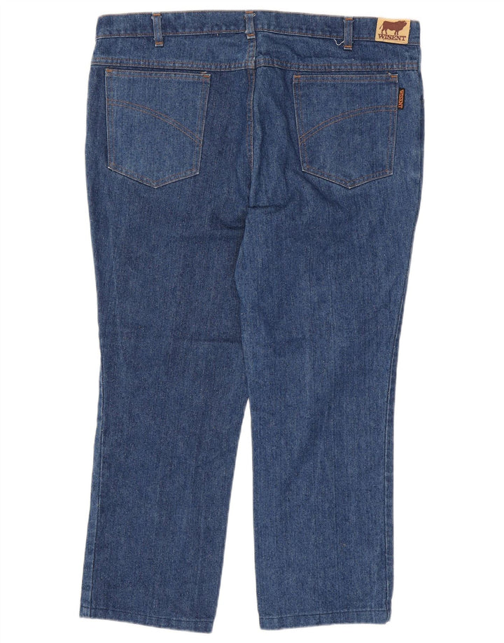 VINTAGE Mens Cropped Jeans W38 L25 Blue