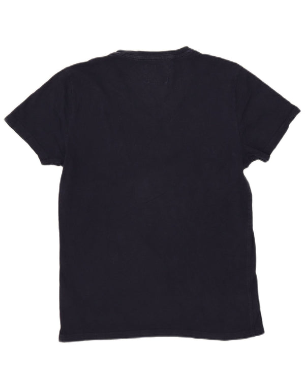 Superdry Mens T-Shirt Top Medium Navy Blue Cotton