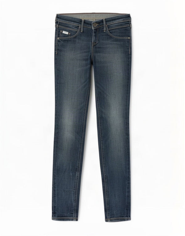 Meltin' Pot Damen-Jeans mit niedriger Taille, Röhrenjeans, W26, L32, Blau, Baumwolle