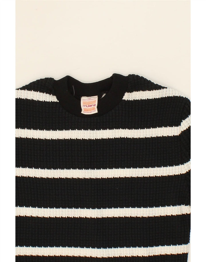 VINTAGE Womens Short Sleeve Crew Neck Jumper Sweater IT 42 Medium Black Vintage Vintage and Second-Hand Vintage from Messina Hembry 