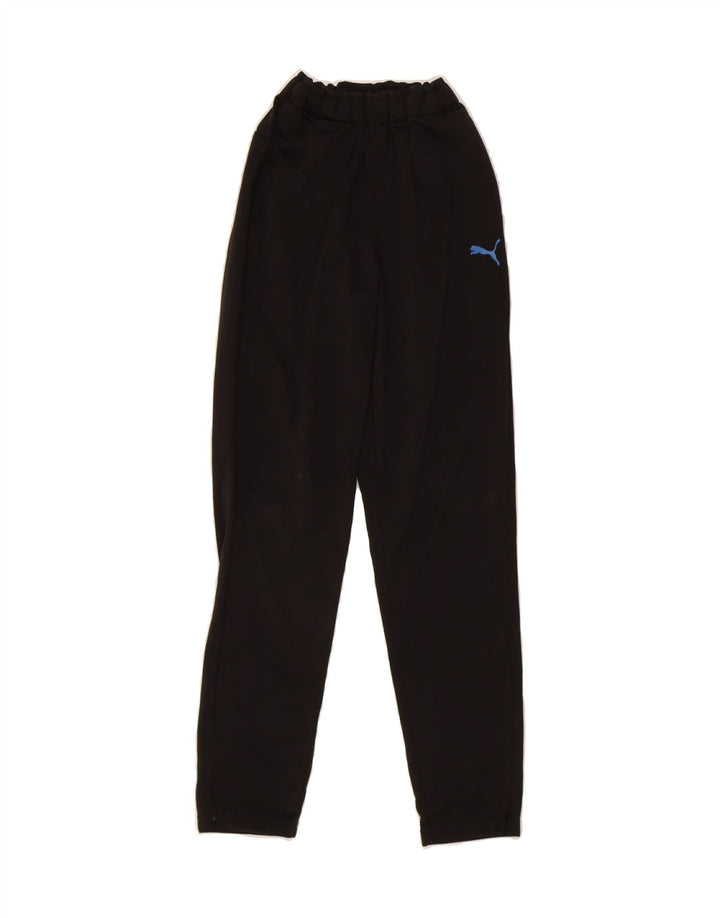 PUMA Boys Tracksuit Trousers 11-12 Years Black Polyester Vintage Puma and Second-Hand Puma from Messina Hembry 