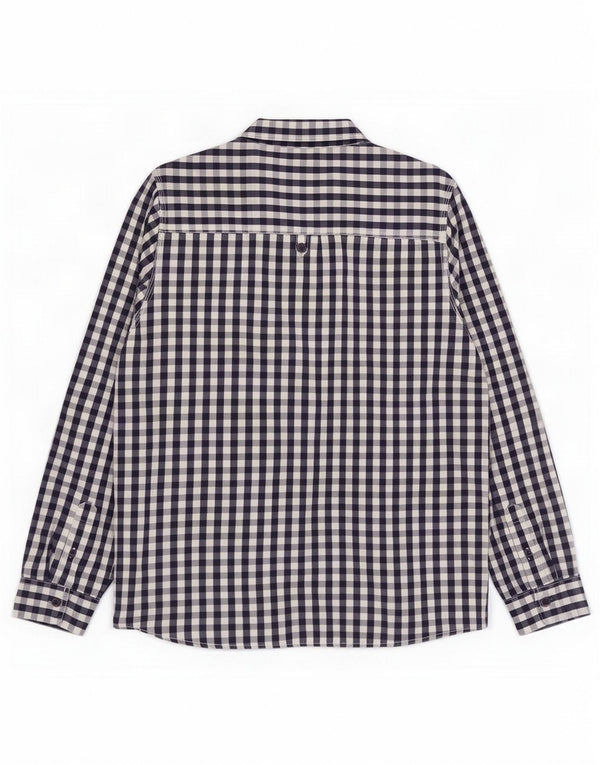 Weird Fish Camisa Hombre XL Azul Marino Algodón Vichy