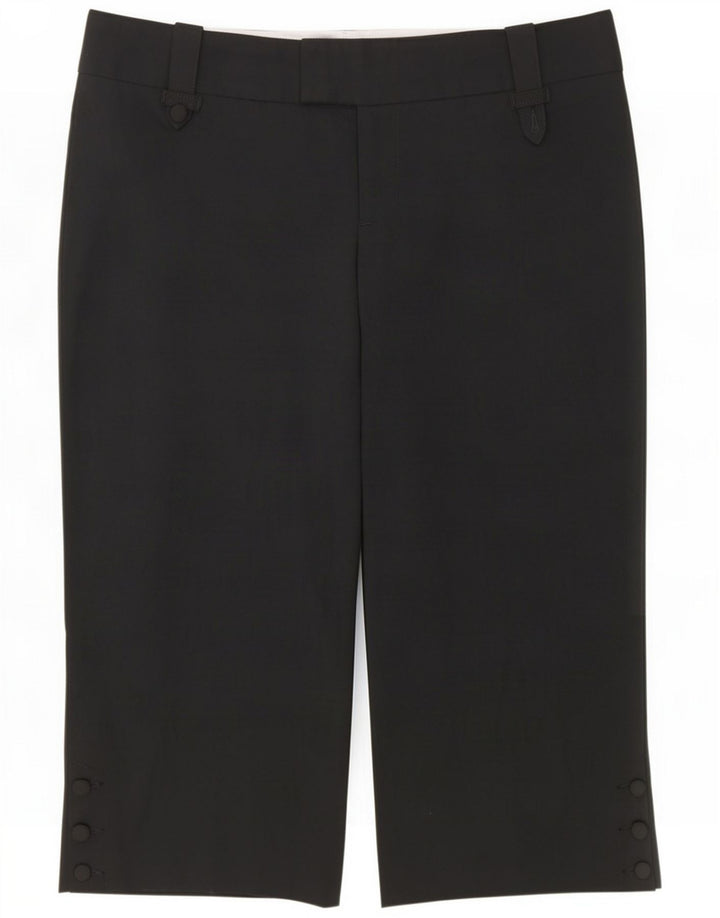 Mossimo Womens Capri Trousers US 12 Large W34 L21 Black Polyester