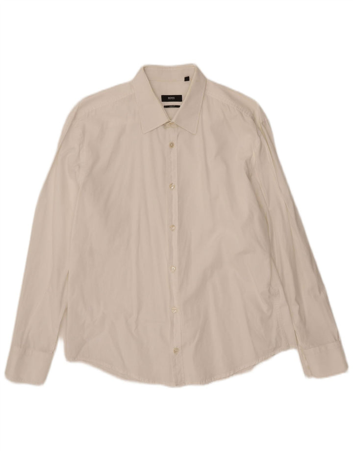Hugo Boss Herre Slim Fit Skjorte Large White