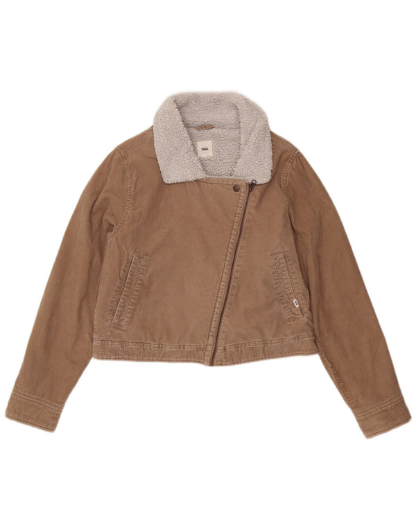 Giacca Sherpa in velluto a coste da donna Vans UK 16 Large Beige Colourblock Cotton