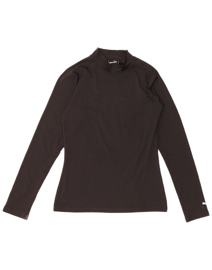 Puma Womens Top Long Sleeve UK 10 Small Black