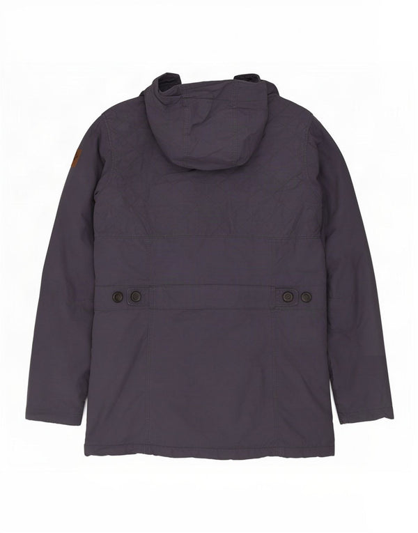 Casaco corta-vento feminino Columbia com capuz Sherpa UK 18 XL algodão azul