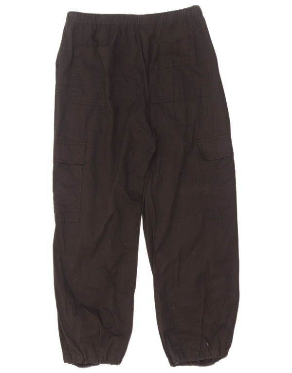 Zara Womens Joggers Cargo Trousers Small W28 L27 Black Cotton